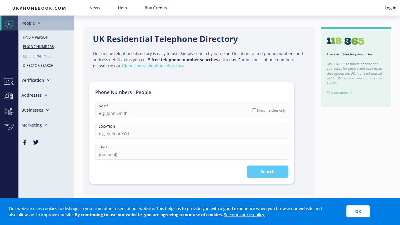Residential Telephone Directory - Find Phone Numbers | UK Phone Book