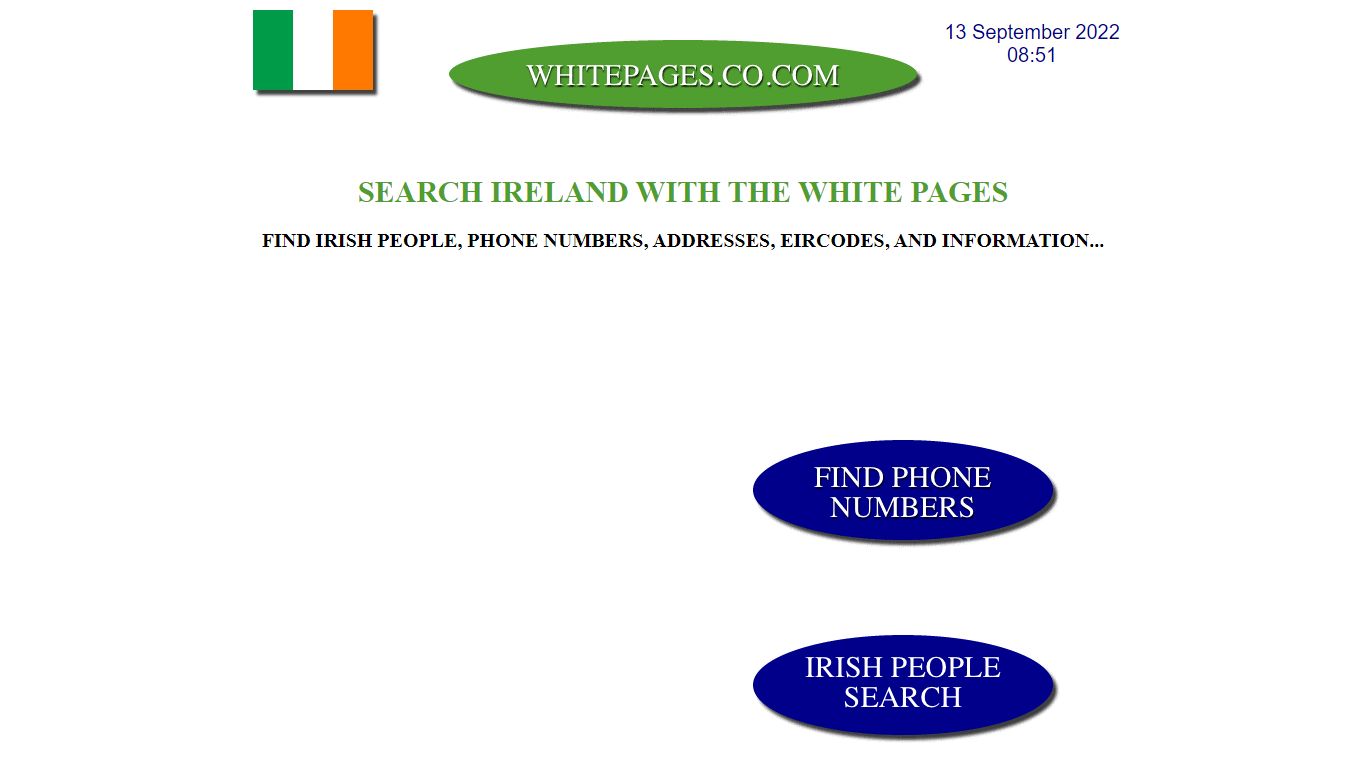 Irish White Pages - Residential Phone Numbers